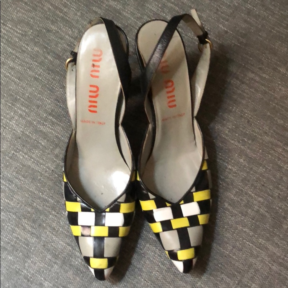 Miu miu retro-style slingbacks